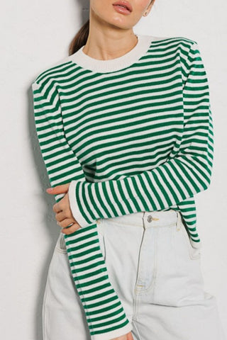 Hot Girl Selma Striped Crewneck Sweater