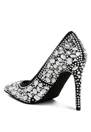 Hot Girl X London Rag Iceout Diamante & Rhinestone Pumps