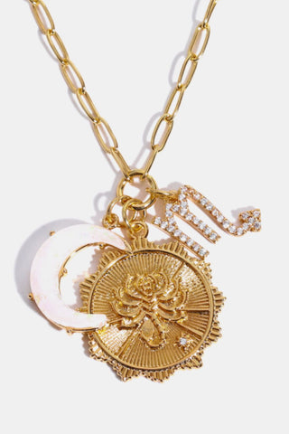 HGA Zodiac Moon Pendant Necklace