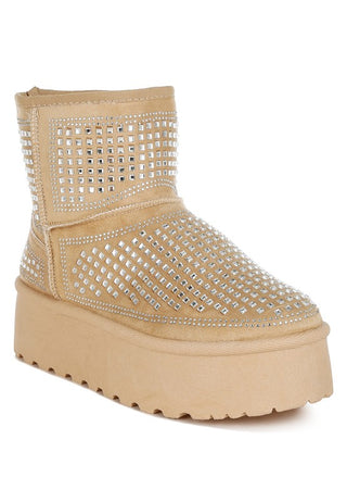 Hot Girl X London Rag Xoras Chunky Rhinestone Ankle Boots