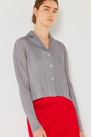 Hot Girl Marina West Pleated Cropped Button Up Long Sleeve Shirt