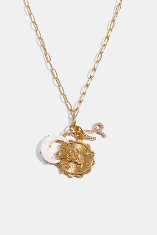 HGA Zodiac Moon Pendant Necklace