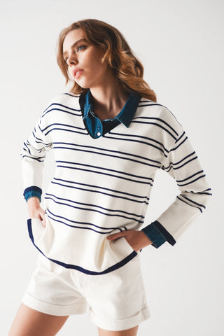 Hot Girl Nautical Striped Sweater