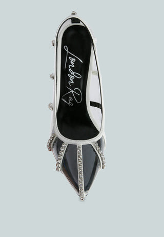 Hot Girl X London Rag Diamante Rhinestone Clear Stiletto Heel Pumps