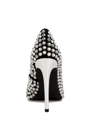 Hot Girl X London Rag Super Fan Diamante Embellished Stiletto Pumps