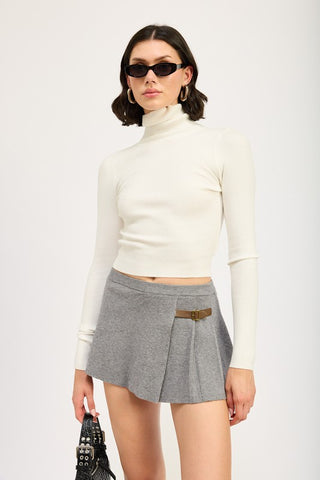 Hot Girl Emory Ribbed Turtleneck Long Sleeve Top