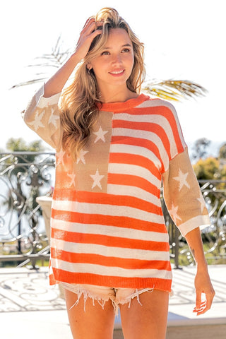 Hot Girl American Flag Knit Top - Hot Girl Apparel