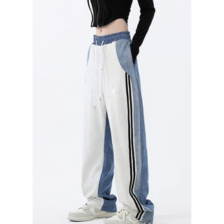Hot Girl White Out Contrast Drawstring Sweatpants - Hot Girl Apparel
