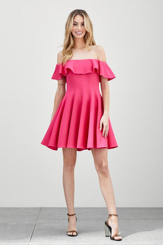 Hot Girl Summer Soirée A-Line Ruffle Off Shoulder Mini Dress