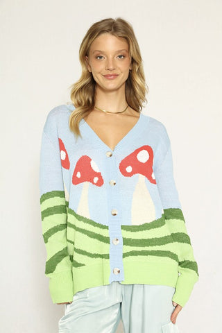 Hot Girl Mushroom Field Cardigan