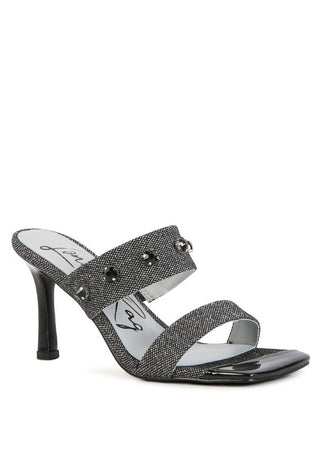 Hot Girl X London Rag EDM Queen Diamante Embellished Heeled Sandals