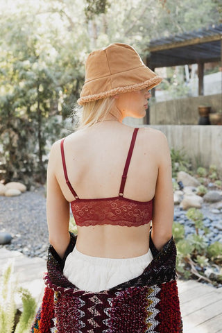 Hot Girl Plunge Velvet Lace Bralette