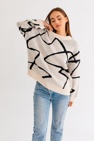 Hot Girl Abstract  Oversized Sweater