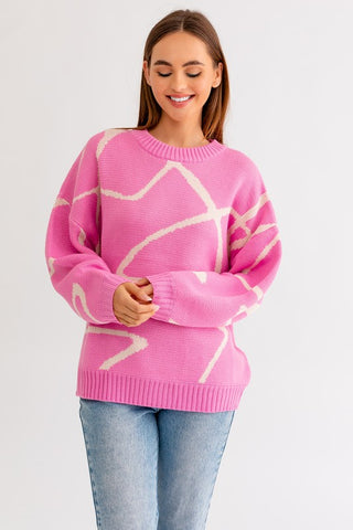 Hot Girl Abstract  Oversized Sweater