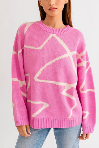 Hot Girl Abstract  Oversized Sweater