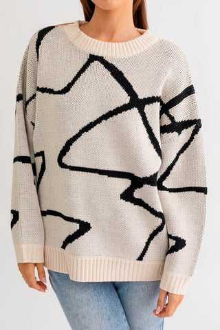 Hot Girl Abstract  Oversized Sweater