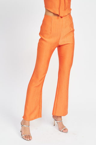 Hot Girl Amalfi High Rise Flared Pants In Orange