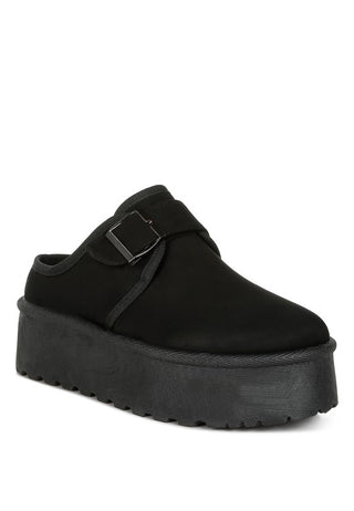 Hot Girl X London Rag Mayfield Buckle Strap Classic Platform Slip-On Booties