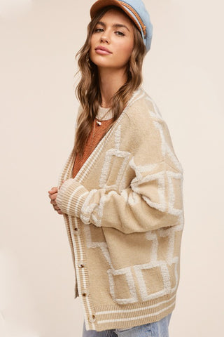 Hot Girl La Miel Reina Geometric Cardigan