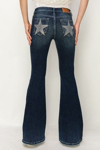 Hot Girl X Artemis Star Power Mid Rise Flare Jeans