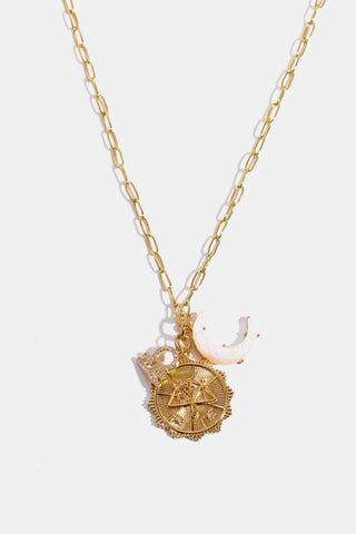 HGA Zodiac Moon Pendant Necklace