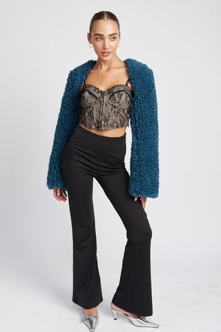 Hot Girl All Good Faux Fur Bolero Sweater