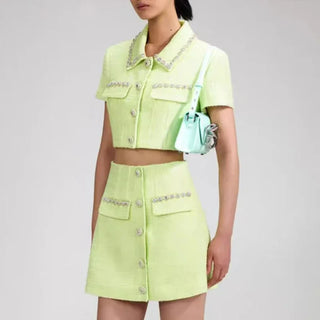 Hot Girl Tequila With a Lime Jacket and Skirt Set - Hot Girl Apparel