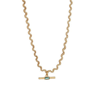 SoCali 18K Gold Emerald Pendant Necklace