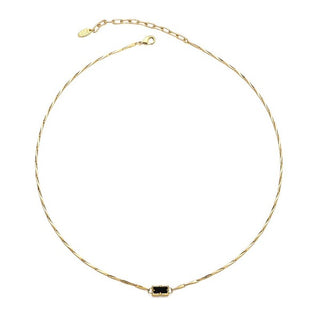 SoCali Tainted Love Black Stone 18K Gold Necklace