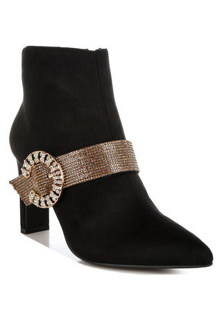 Hot Girl X London Rag Asagao Diamante Rhinestone Heeled Ankle Boots