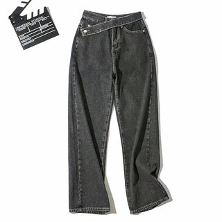 Hot Girl Criss Cross Belt Wide Leg Jeans - Hot Girl Apparel