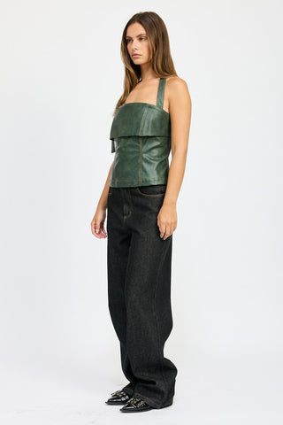 Hot Girl Fleece Lined Denim Wide Leg Pants