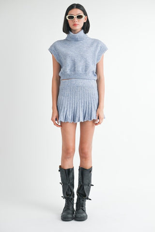 Hot Girl Cool Collective Turtleneck Cap Sleeve Top