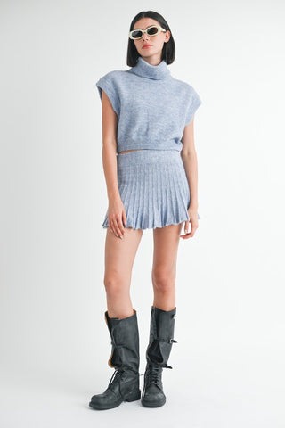 Hot Girl Cool Collective Turtleneck Cap Sleeve Top