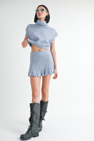 Hot Girl Cool Collective Turtleneck Cap Sleeve Top