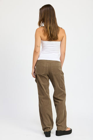 Hot Girl Earth Signs Corduroy Pants