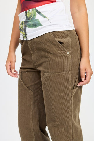 Hot Girl Earth Signs Corduroy Pants