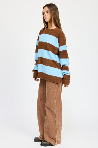 Hot Girl Indy Oversized Striped Sweater