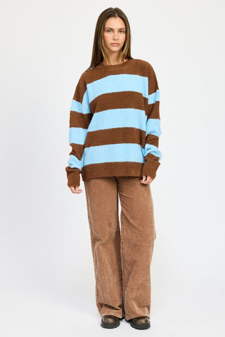 Hot Girl Indy Oversized Striped Sweater