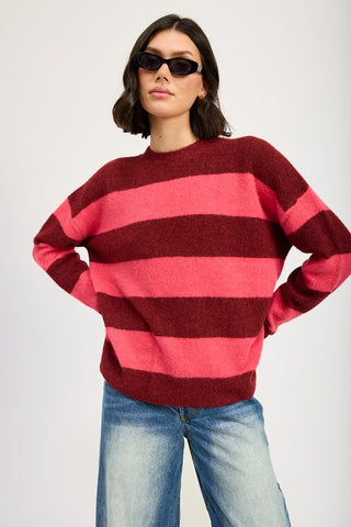 Hot Girl Indy Oversized Striped Sweater