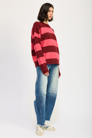 Hot Girl Indy Oversized Striped Sweater