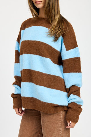 Hot Girl Indy Oversized Striped Sweater