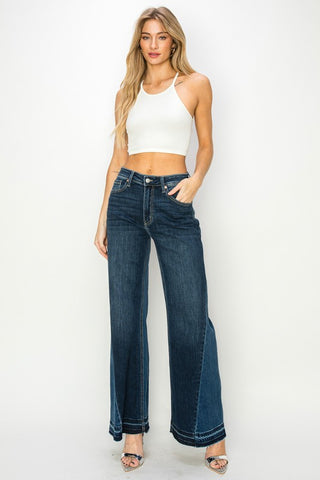 Hot Girl X Artemis Patchwork High Rise Wide Leg Jeans