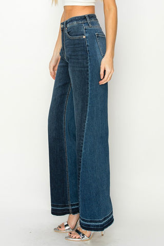 Hot Girl X Artemis Patchwork High Rise Wide Leg Jeans