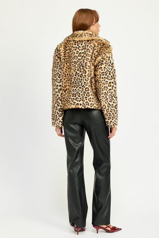 Hot Girl Wild Child Cheetah Print Fuzzy Jacket