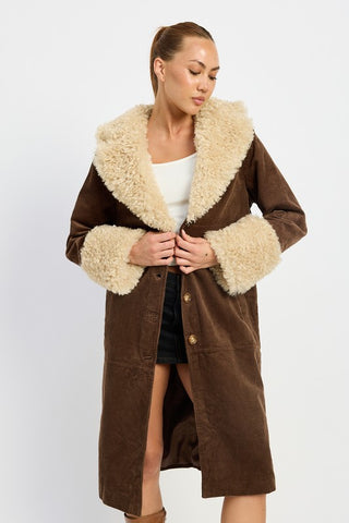 Hot Girl Daenerys Faux Fur Trench Coat