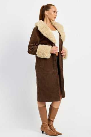 Hot Girl Daenerys Faux Fur Trench Coat