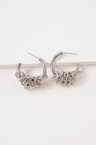 HGA Clank Silver Hoop Earrings