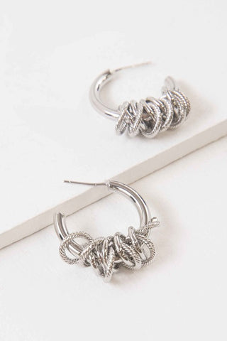 HGA Clank Silver Hoop Earrings