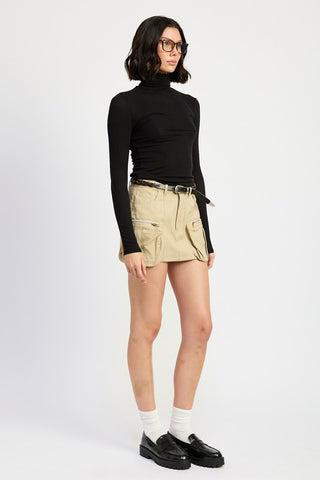 Hot Girl Street Smart Cargo Pocket Mini Skirt